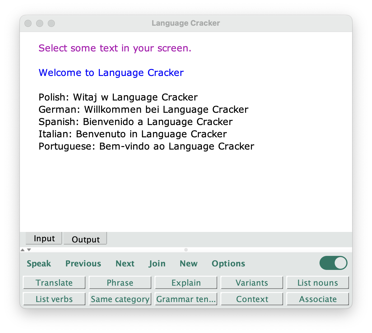 Welcome to Language Cracker